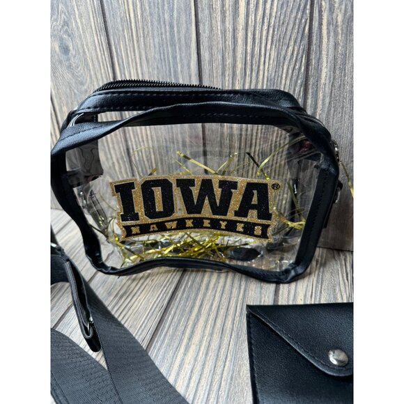 Iowa Hawkeyes Clear Crossbody Bag With Wristlet - Picture 2 of 5